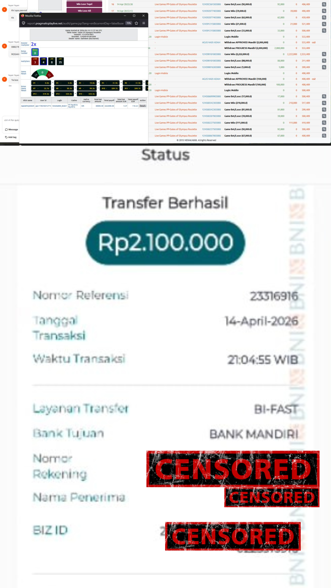 Bukti Jackpot