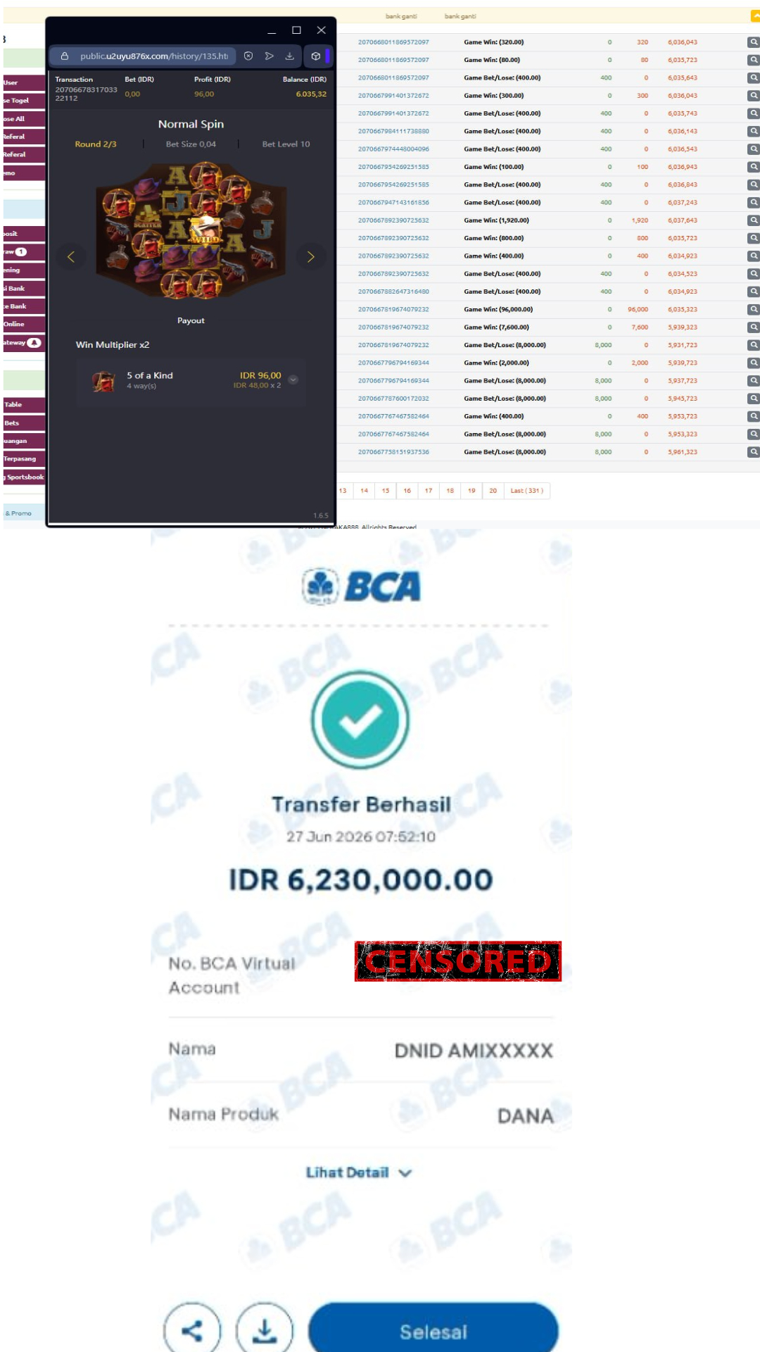Bukti Jackpot