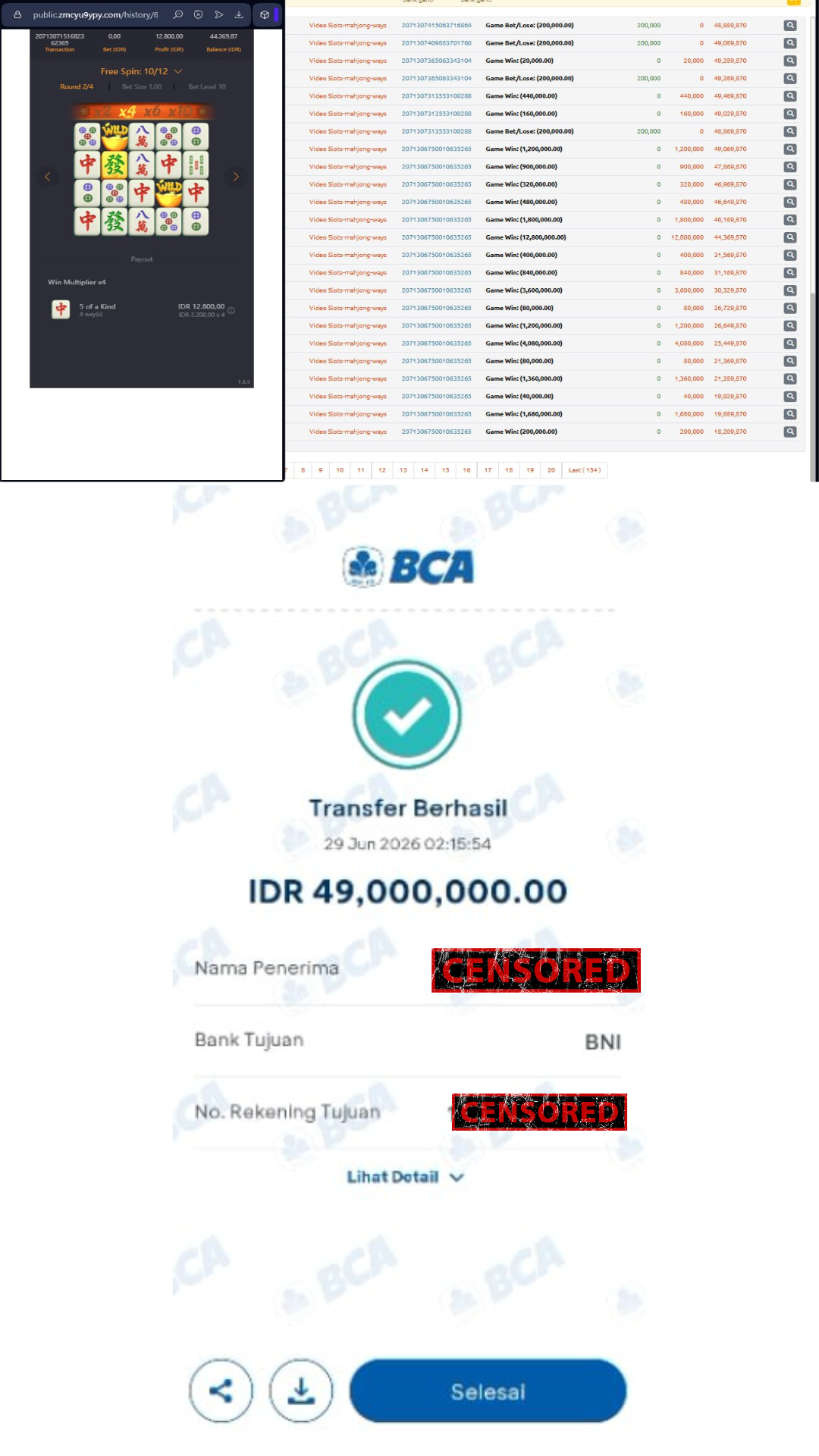 Bukti Jackpot