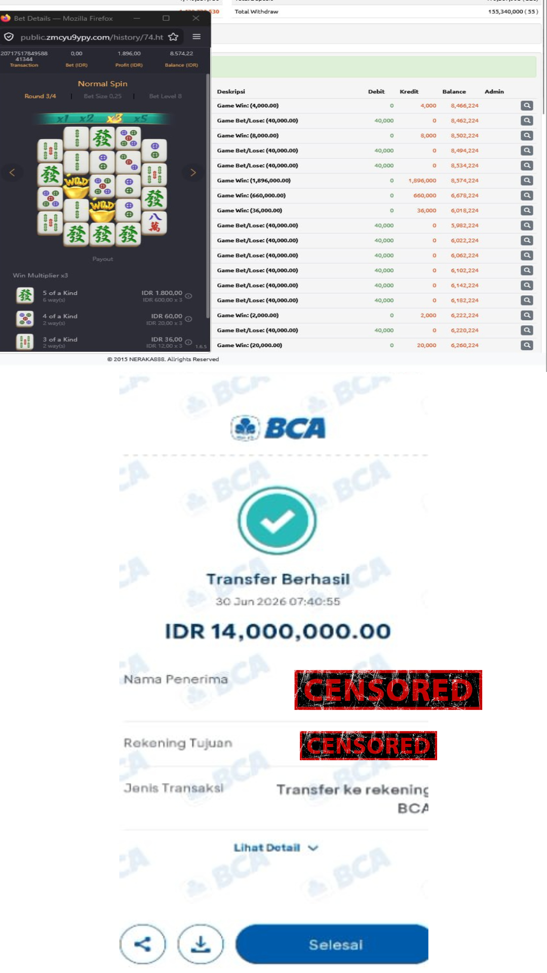 Bukti Jackpot