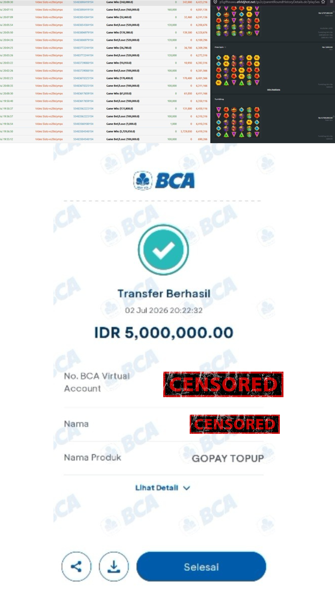 Bukti Jackpot