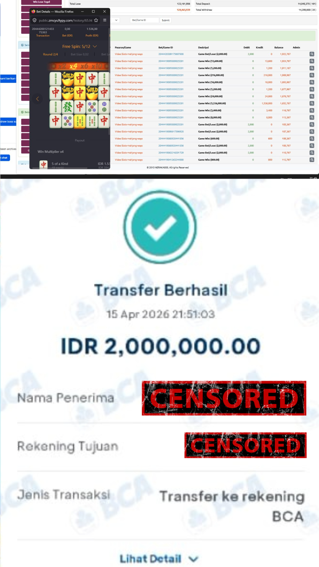 Bukti Jackpot