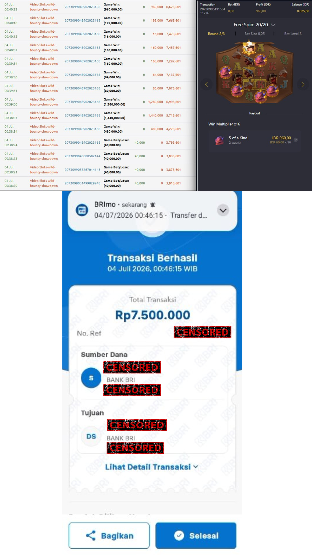 Bukti Jackpot
