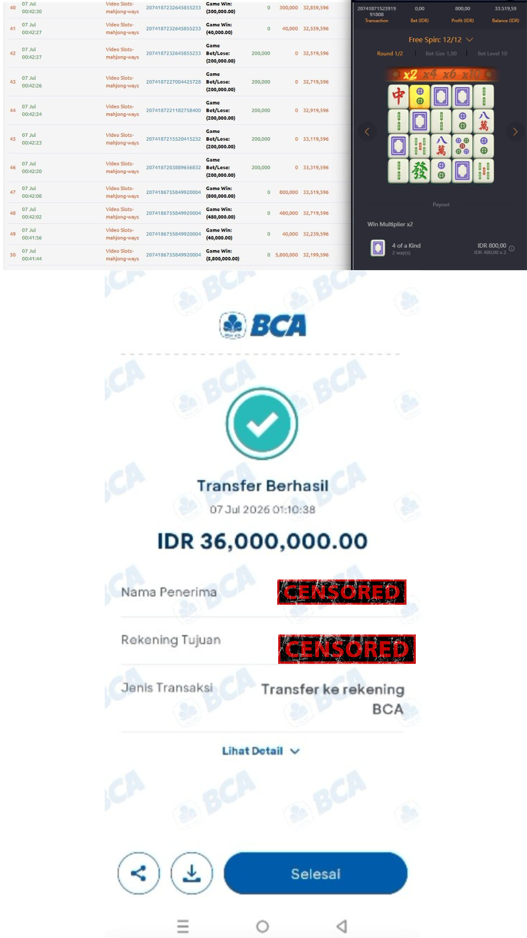 Bukti Jackpot