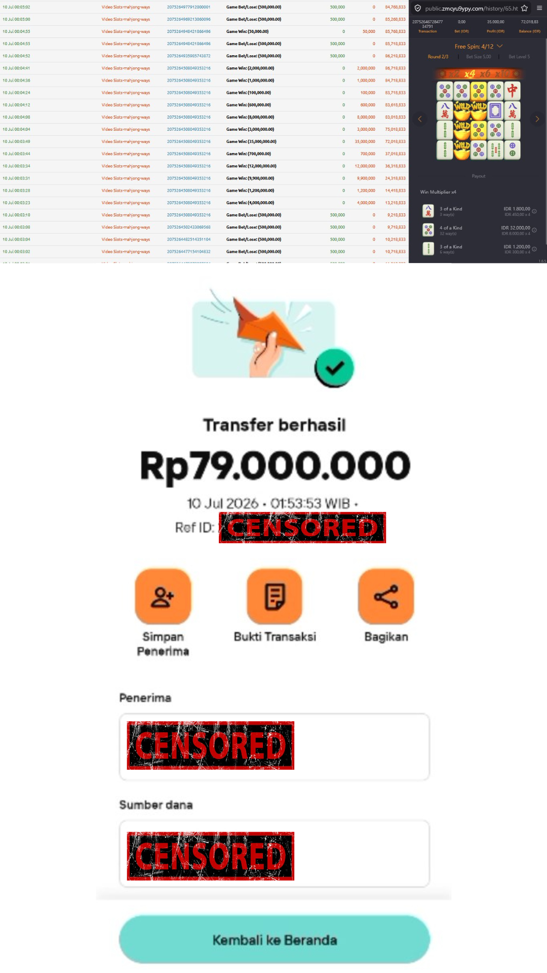 Bukti Jackpot