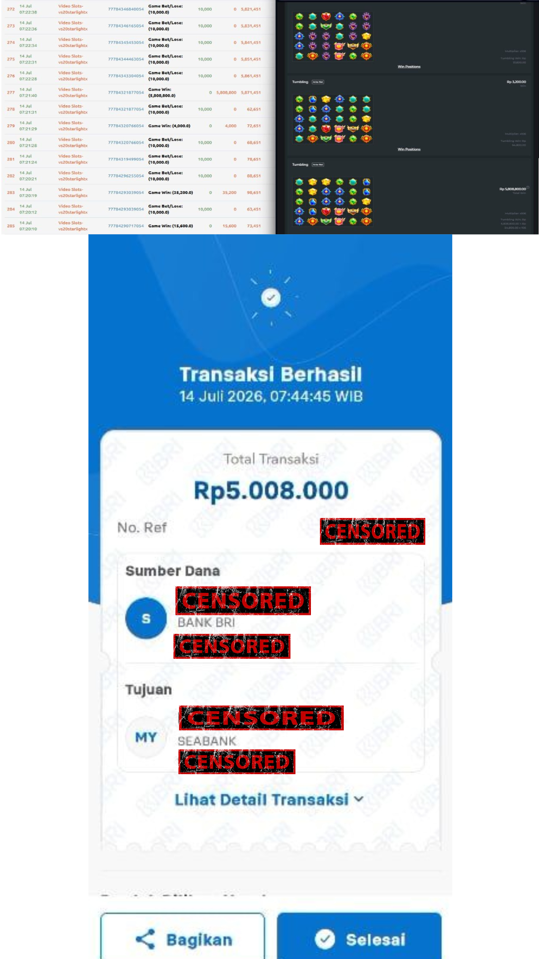 Bukti Jackpot