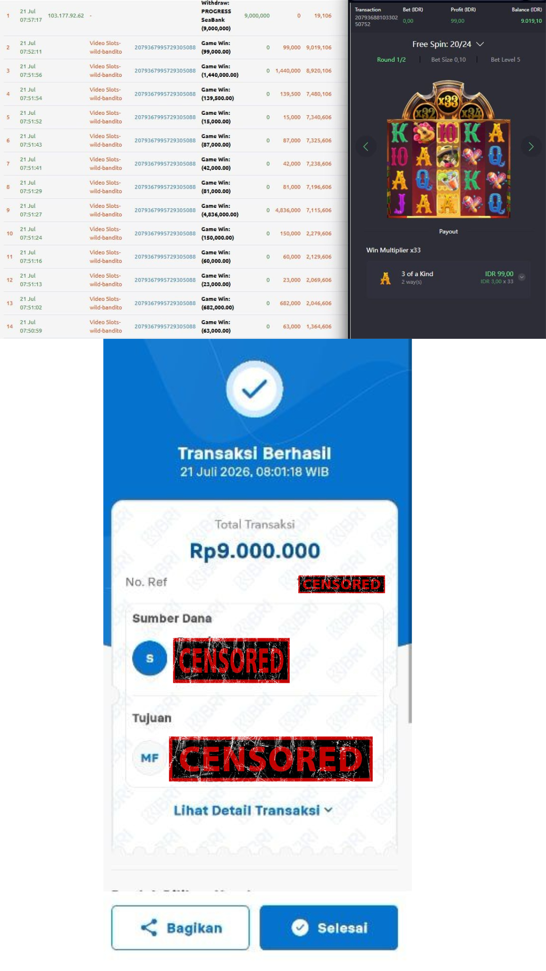 Bukti Jackpot