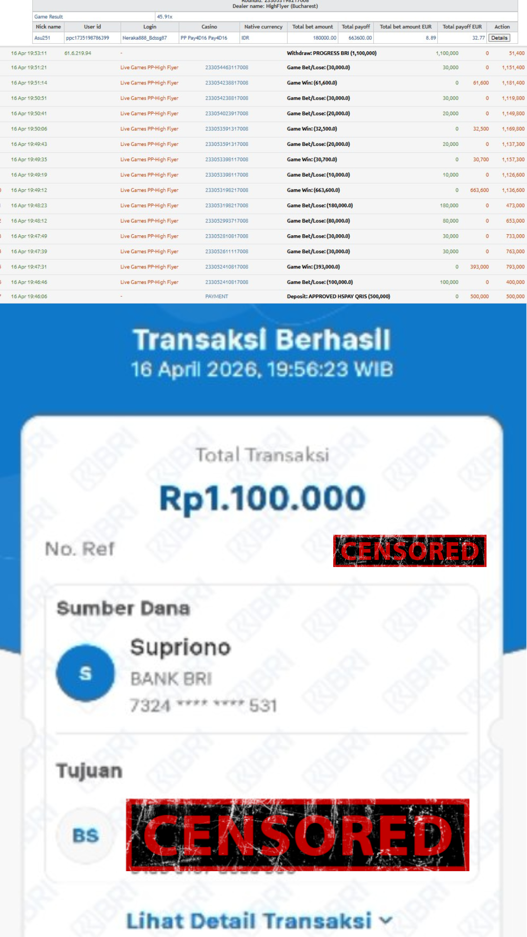 Bukti Jackpot