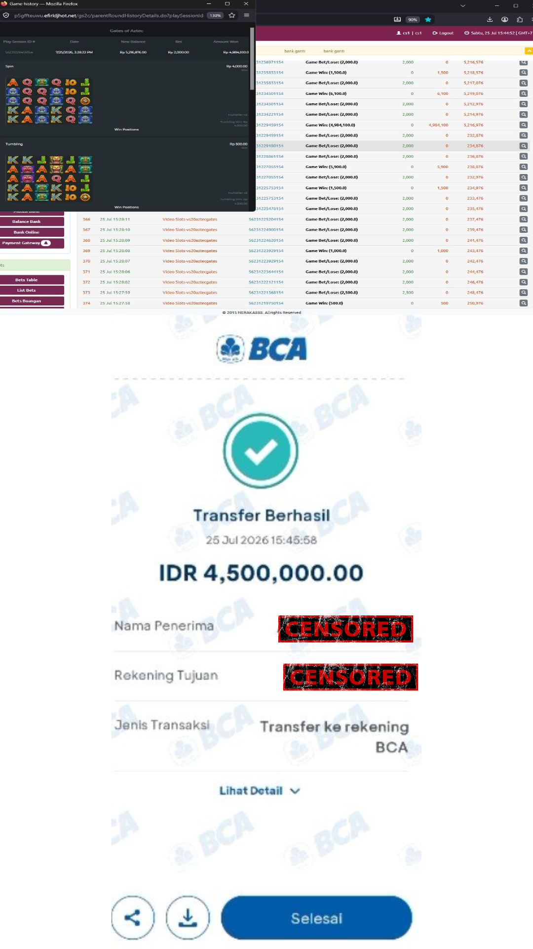 Bukti Jackpot