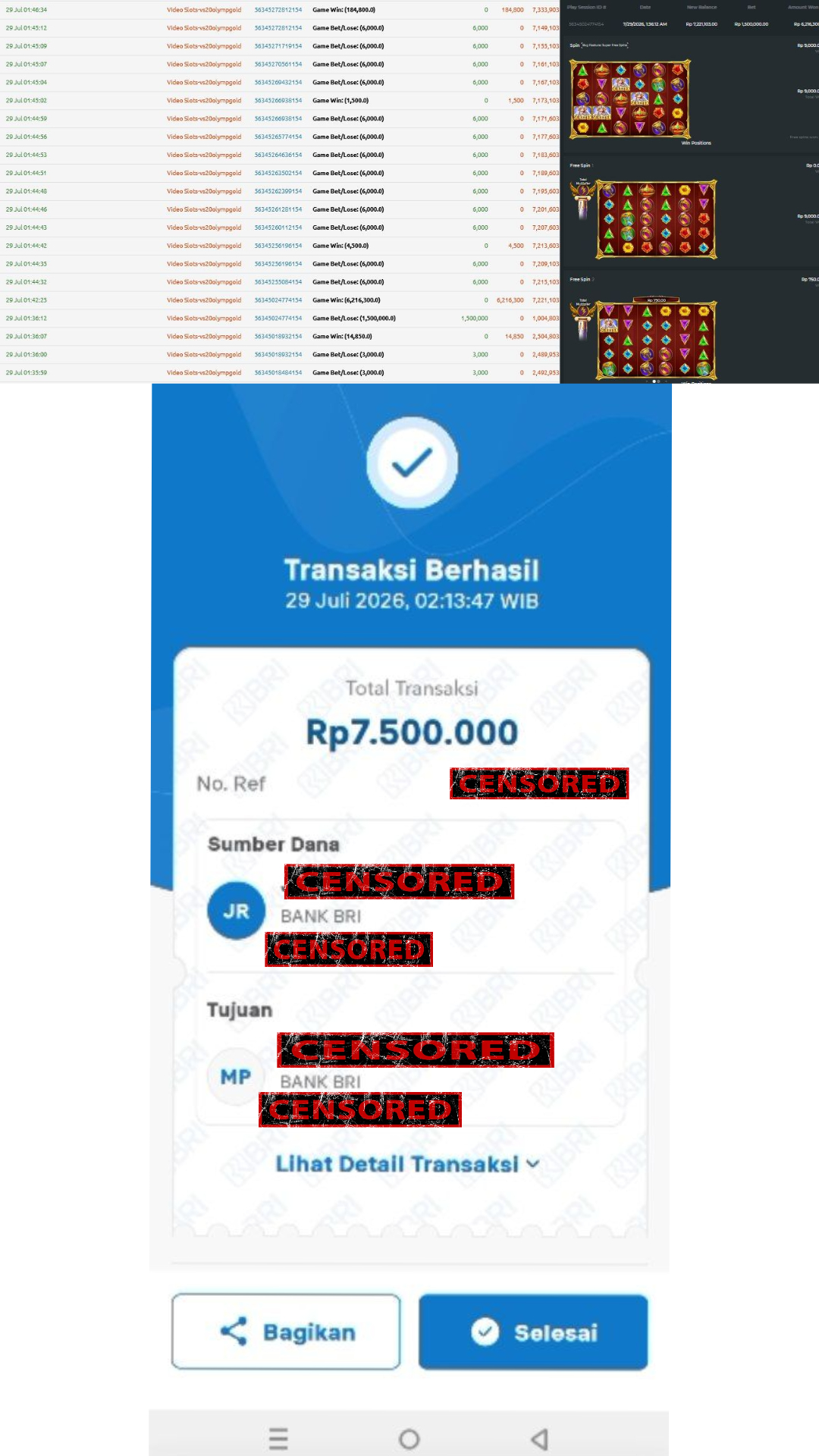 Bukti Jackpot