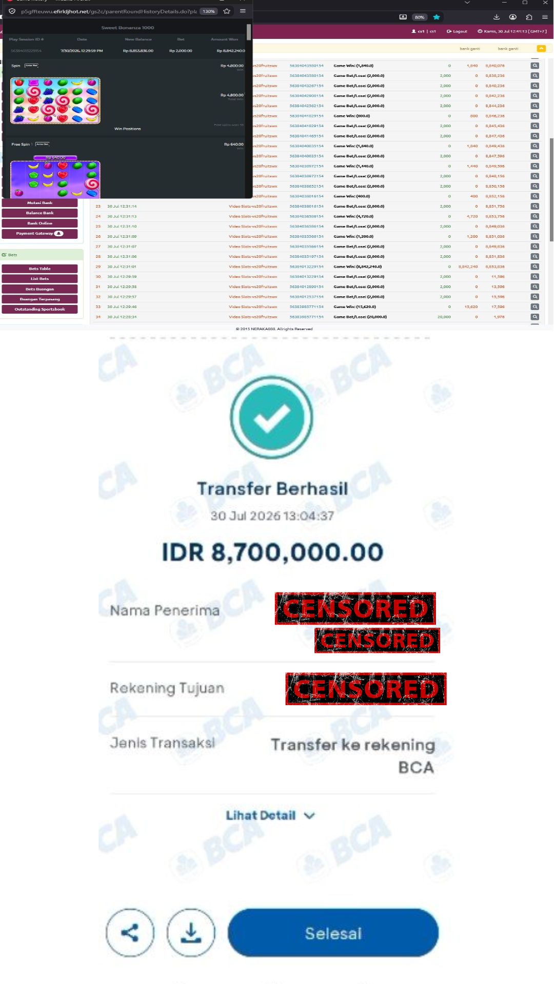 Bukti Jackpot