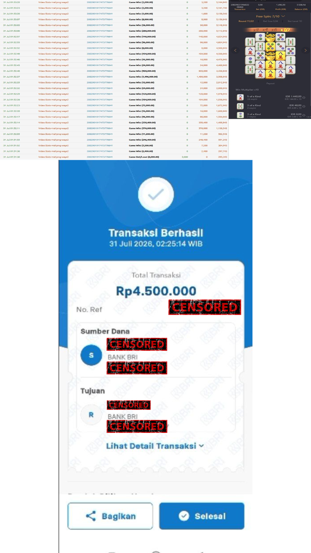 Bukti Jackpot