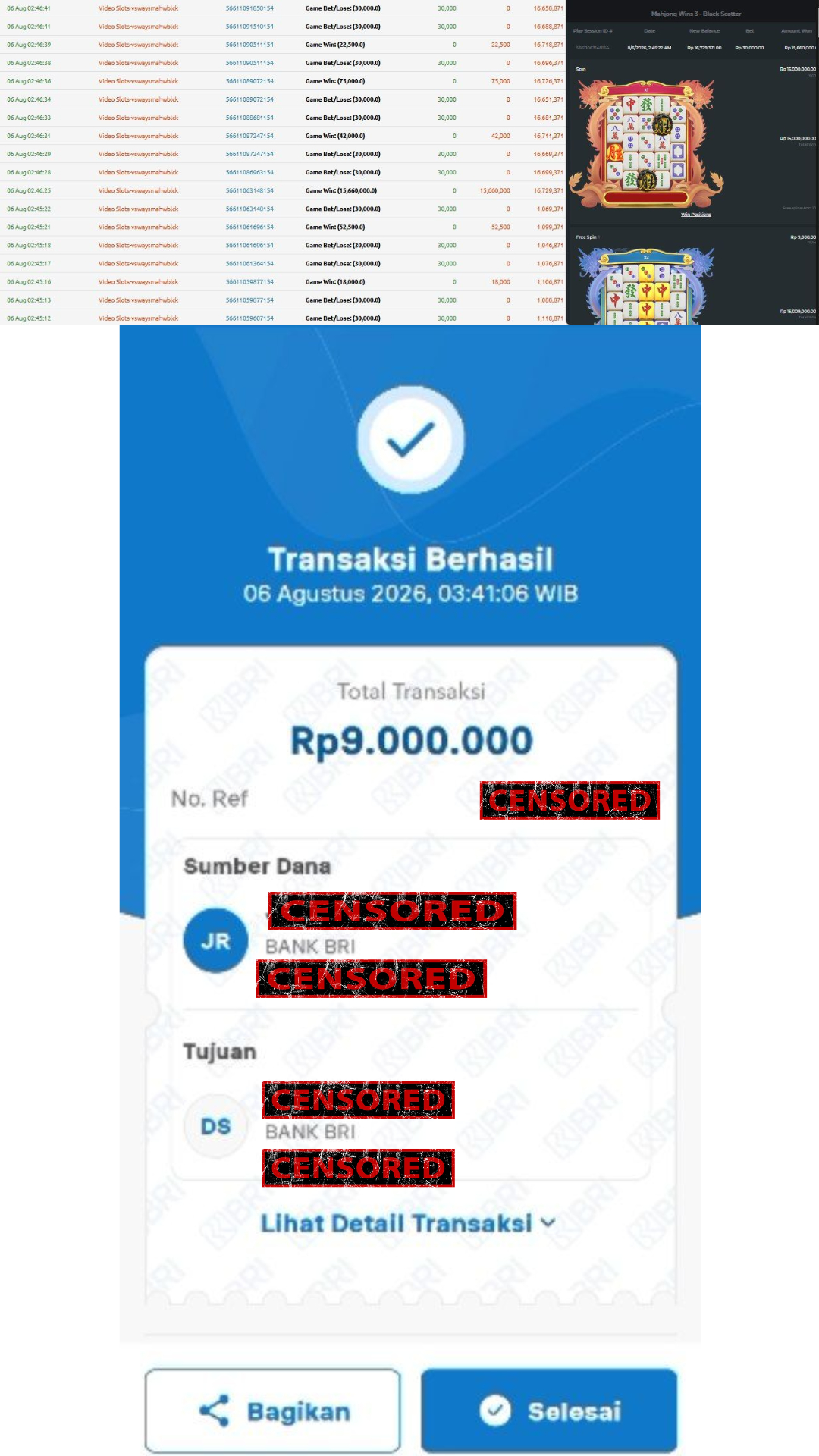 Bukti Jackpot