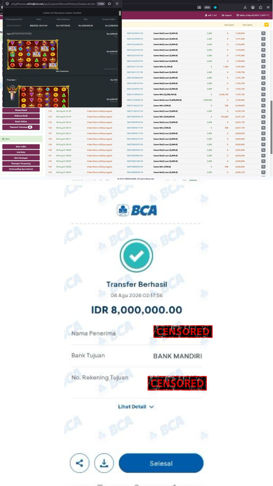 Bukti Jackpot