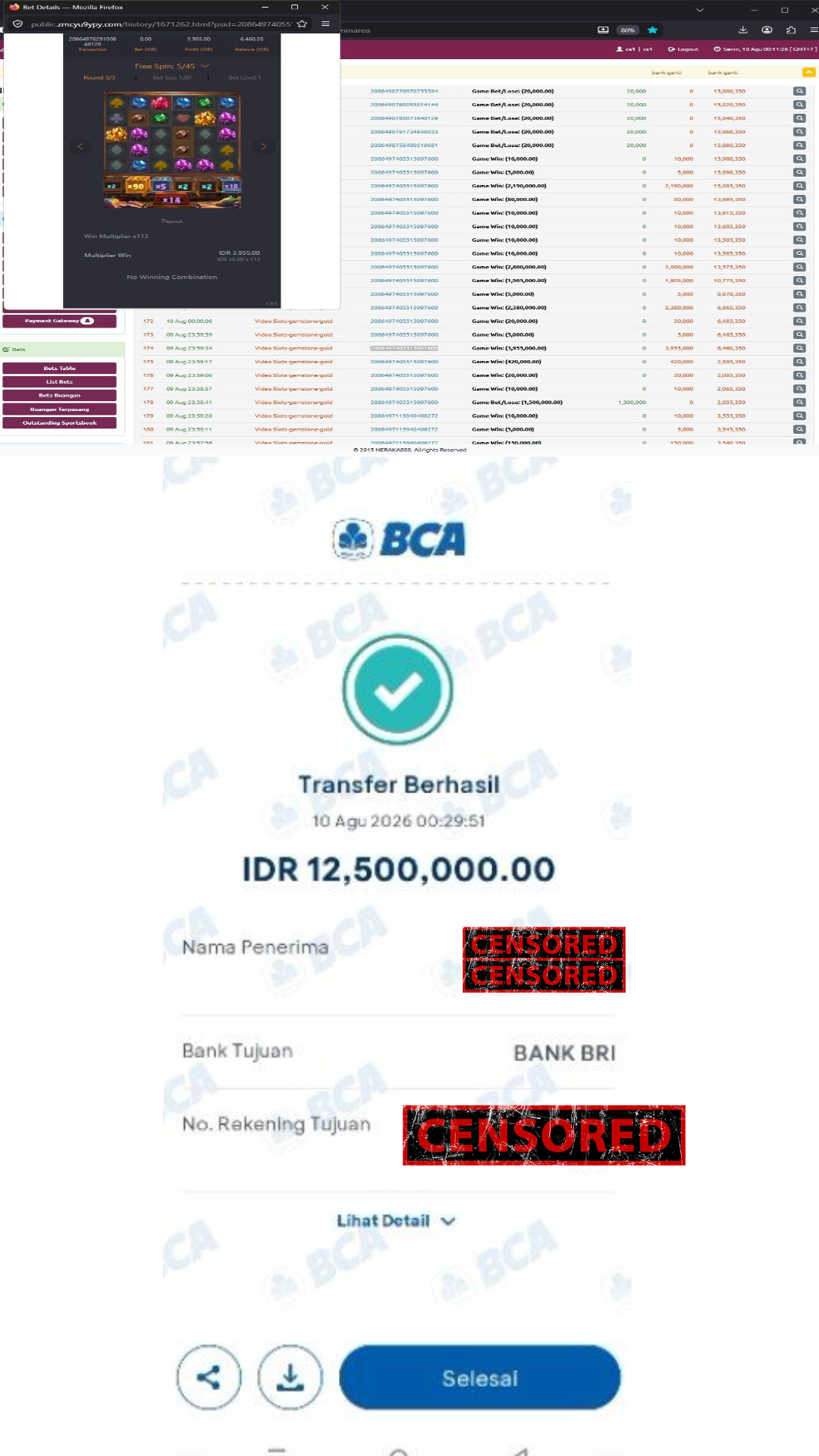 Bukti Jackpot