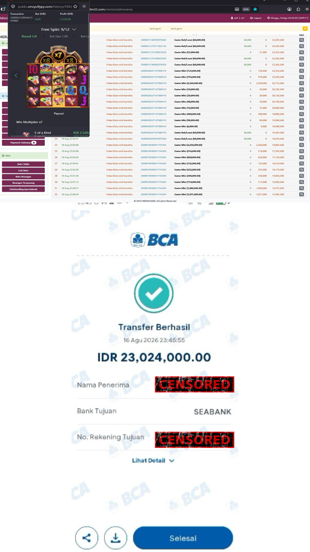 Bukti Jackpot
