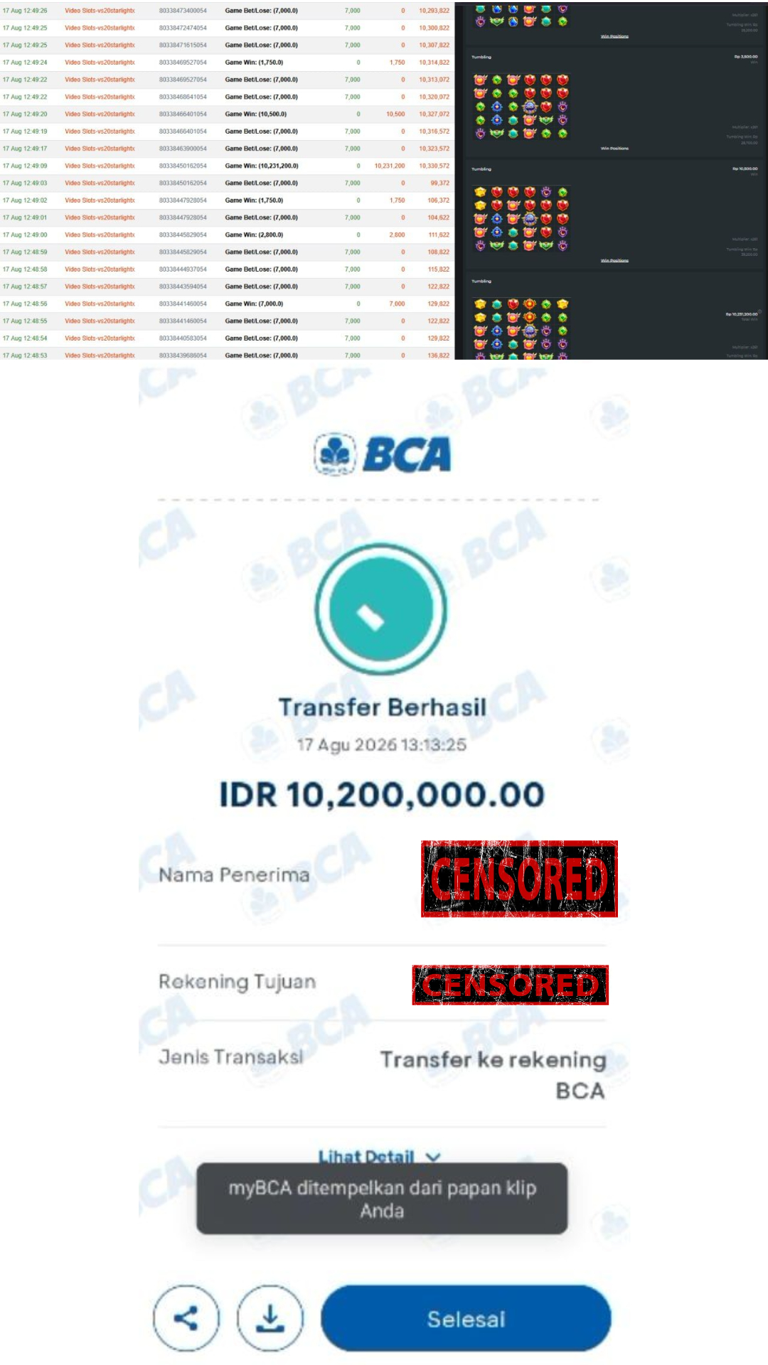 Bukti Jackpot