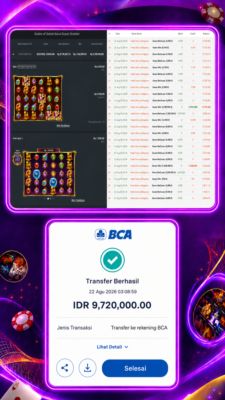 Bukti Jackpot