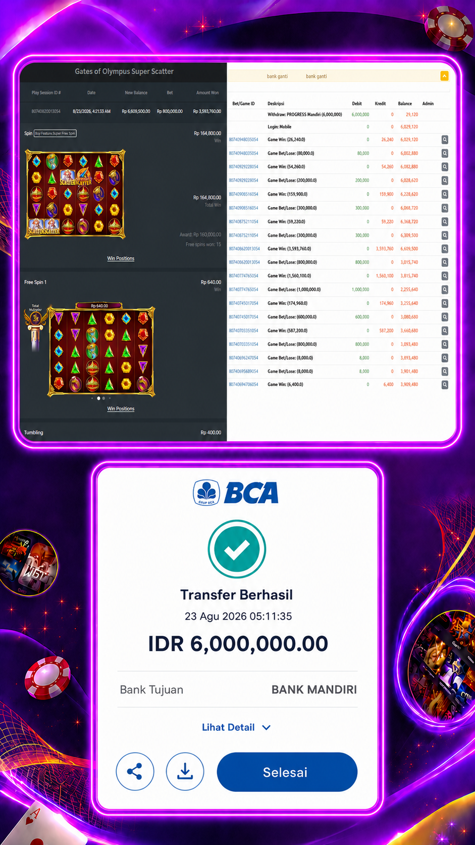 Bukti Jackpot