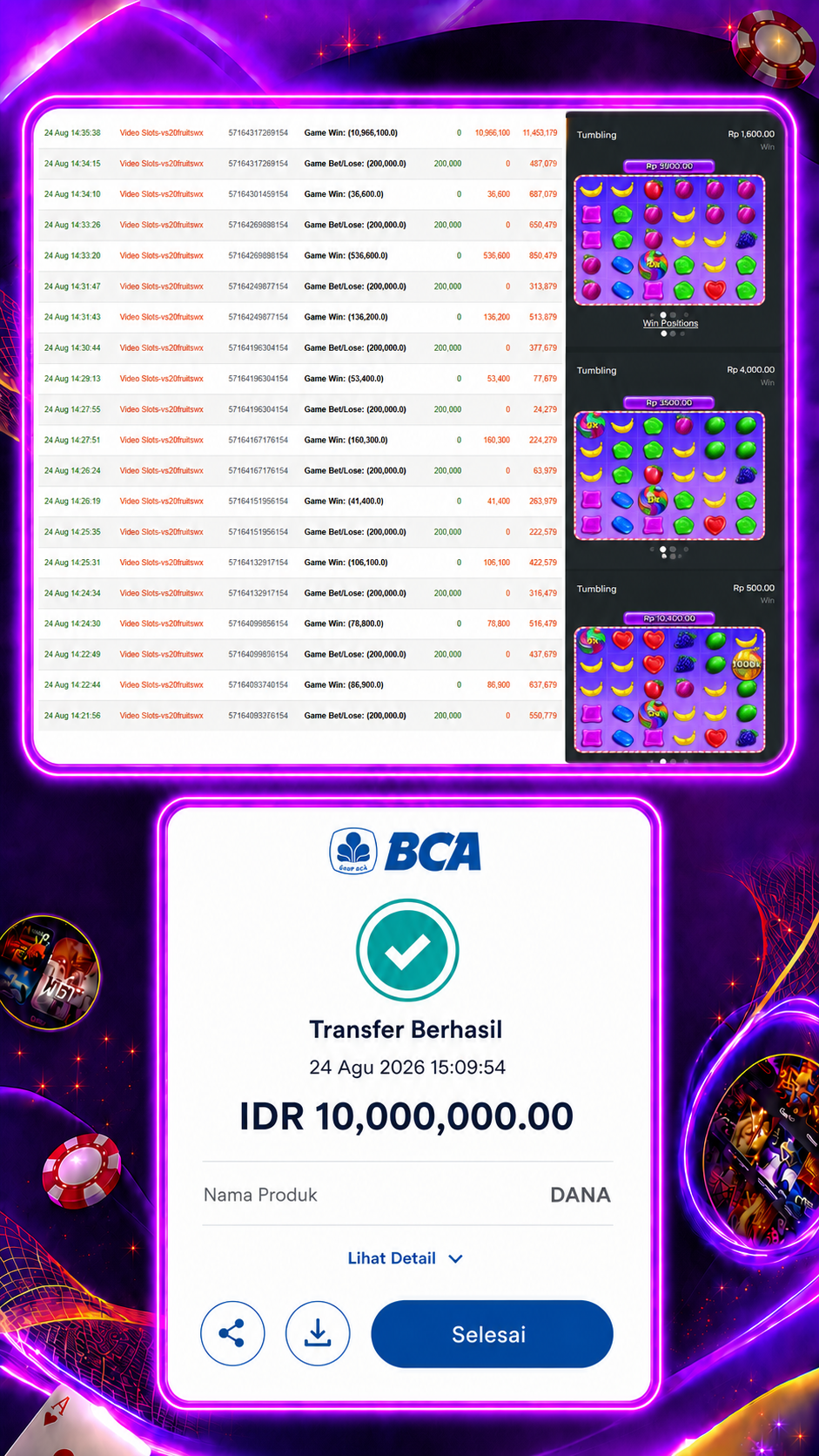 Bukti Jackpot