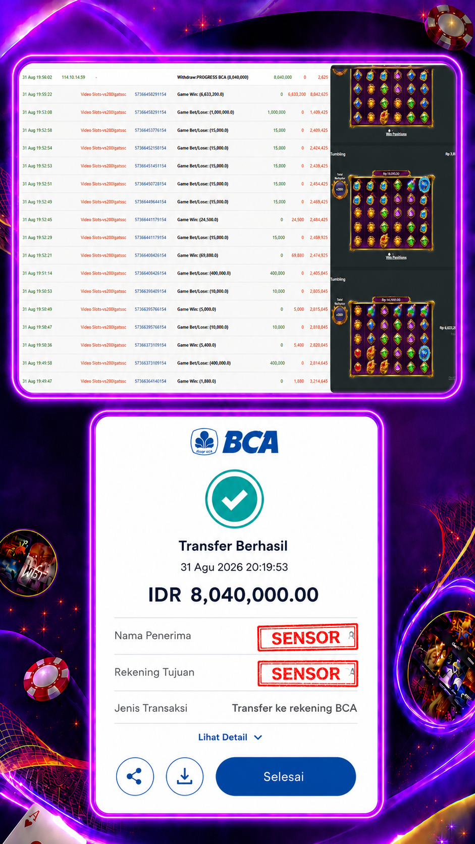 Bukti Jackpot