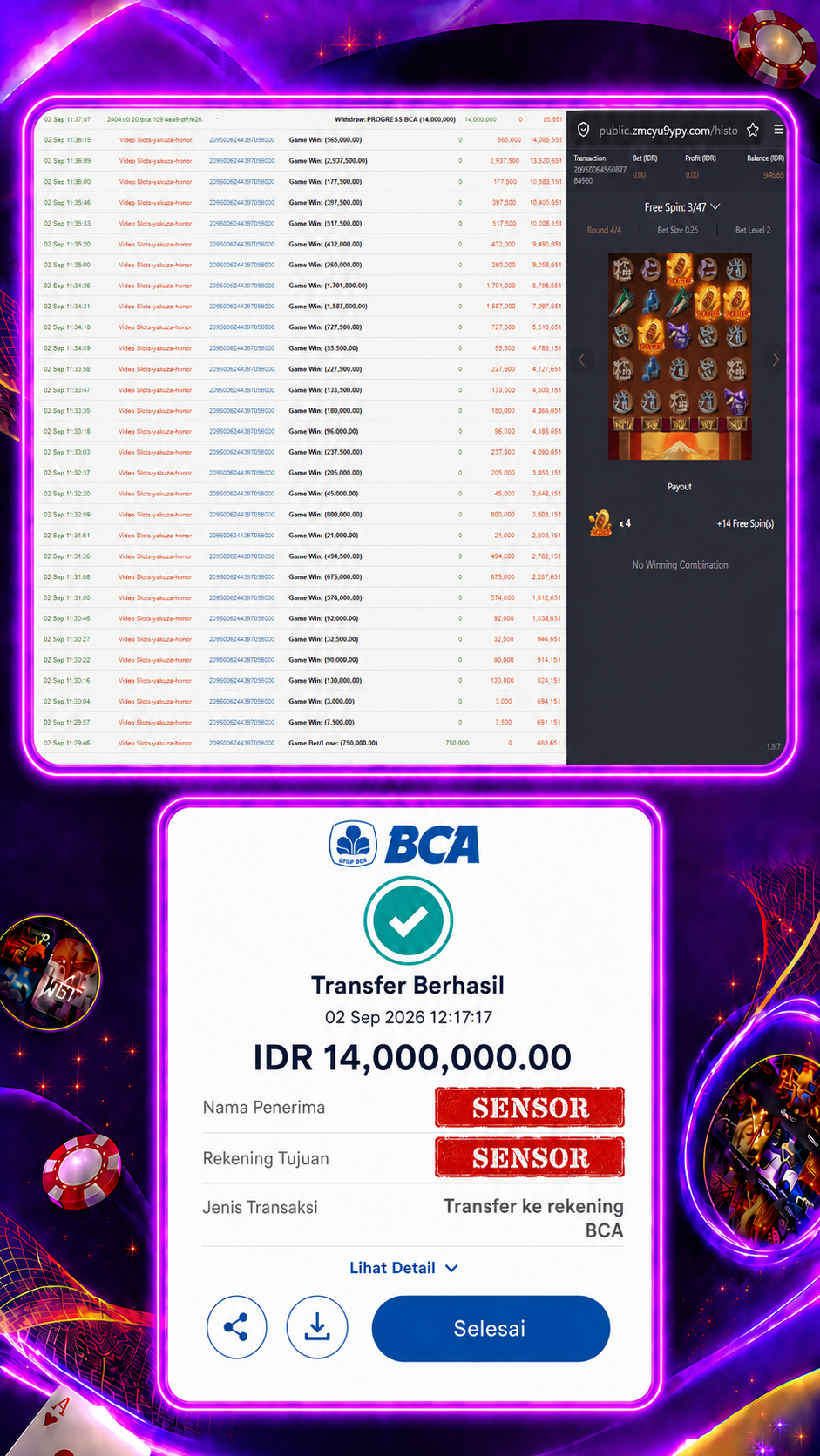 Bukti Jackpot