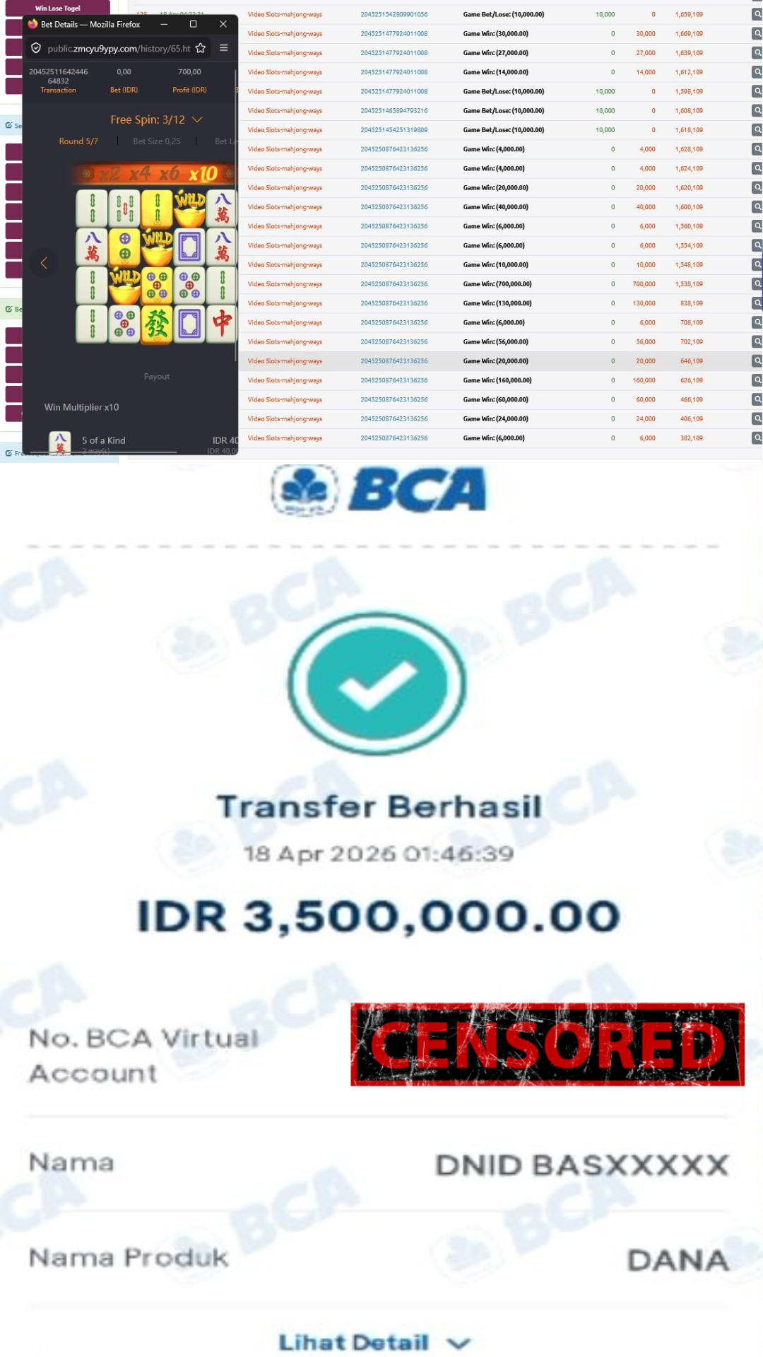 Bukti Jackpot
