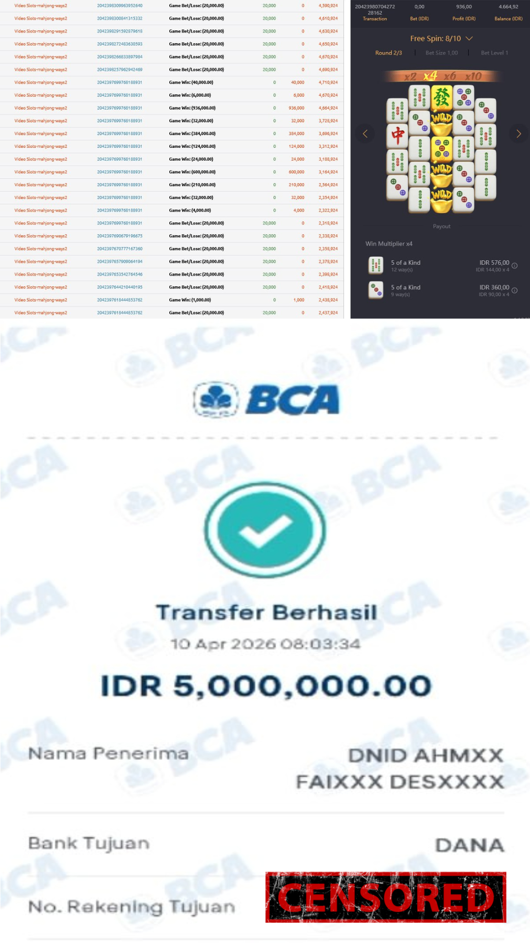 Bukti Jackpot