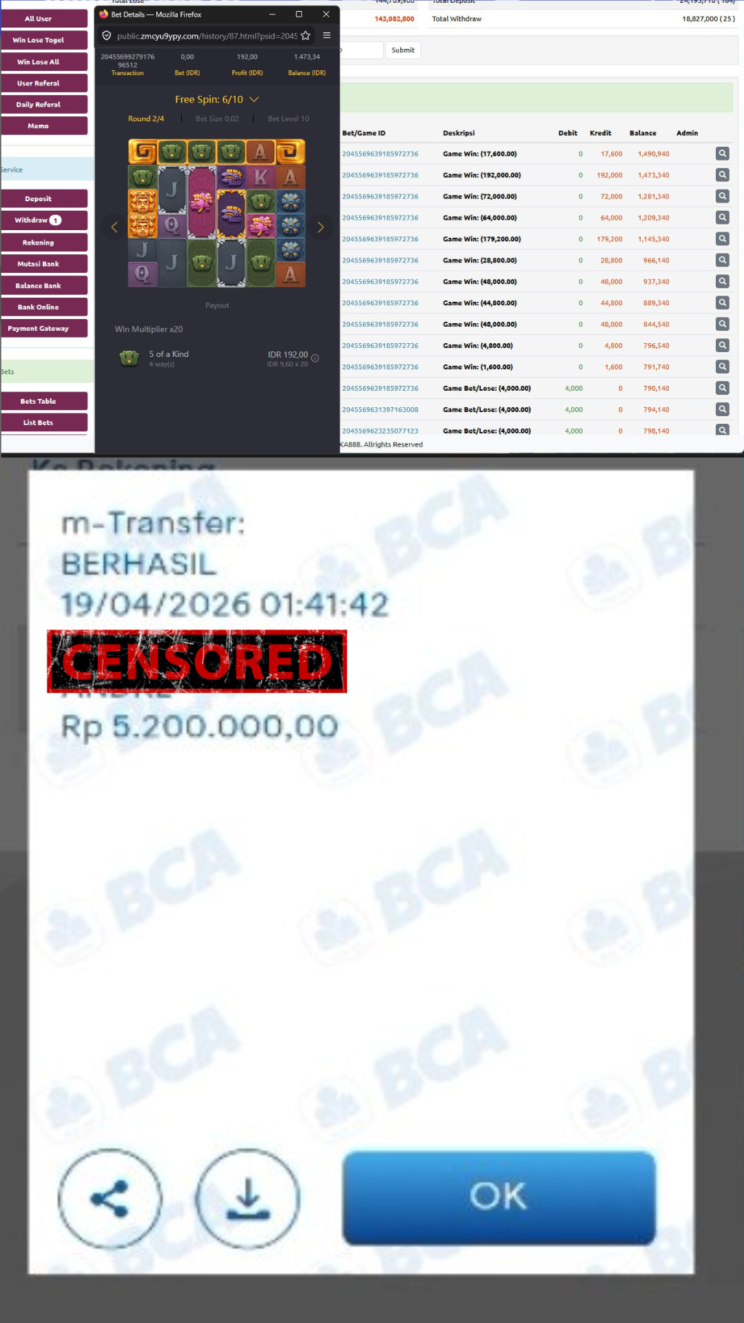 Bukti Jackpot