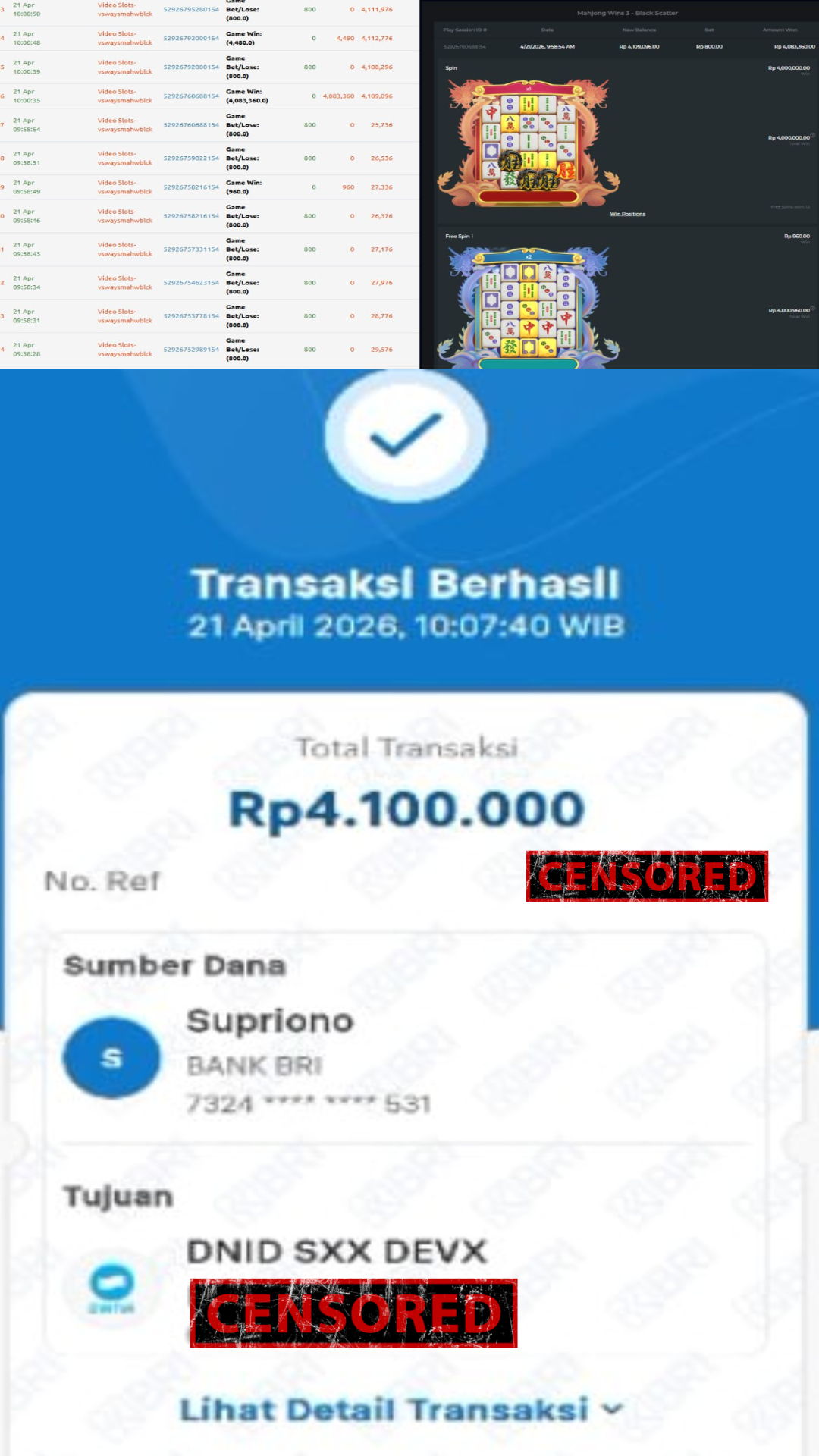 Bukti Jackpot
