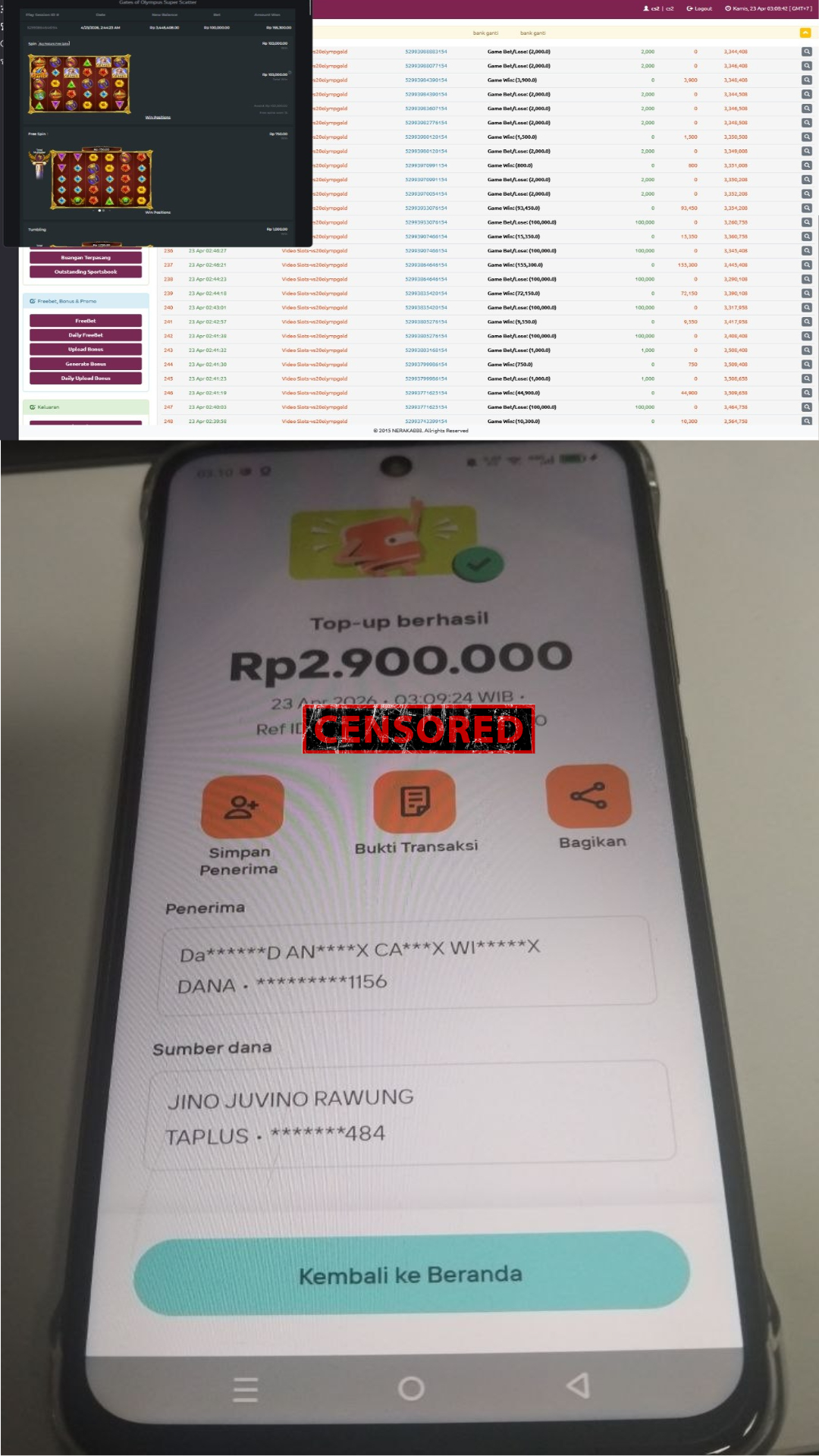 Bukti Jackpot