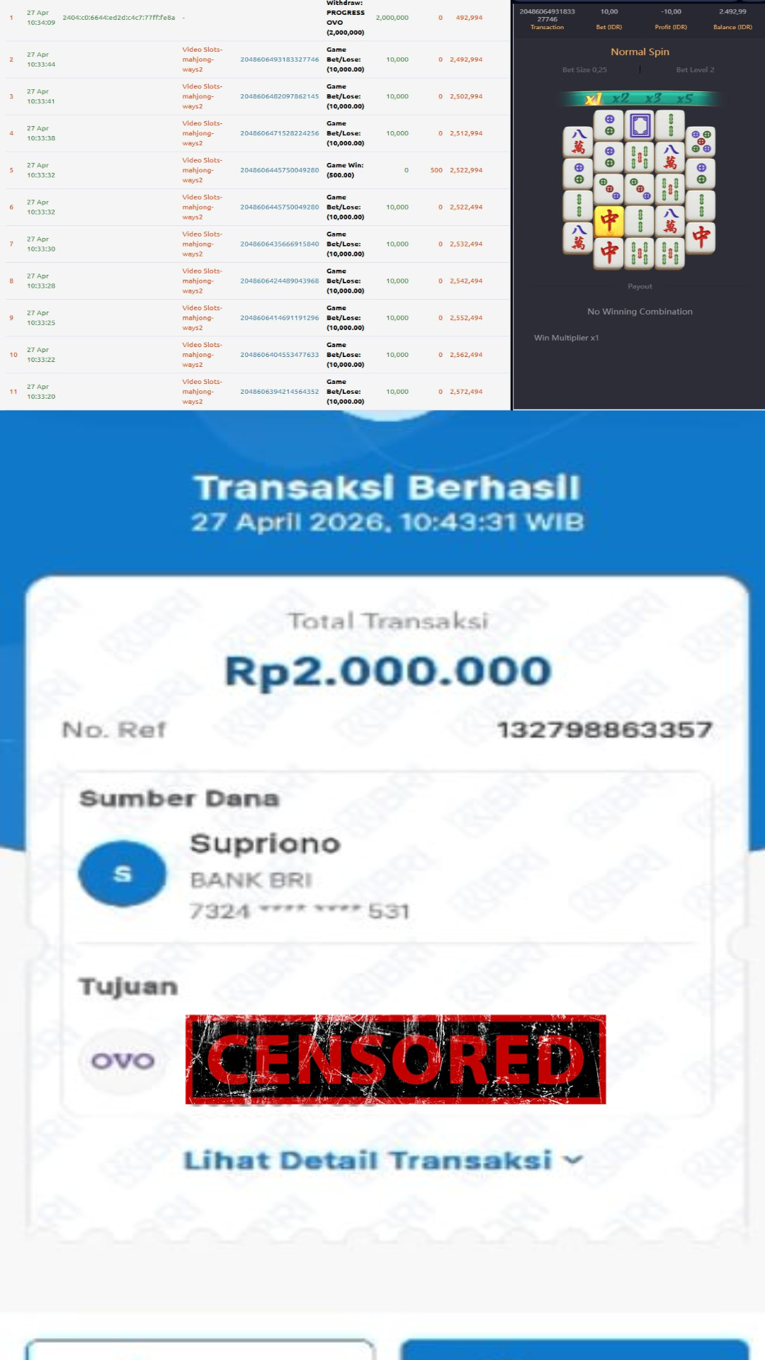 Bukti Jackpot