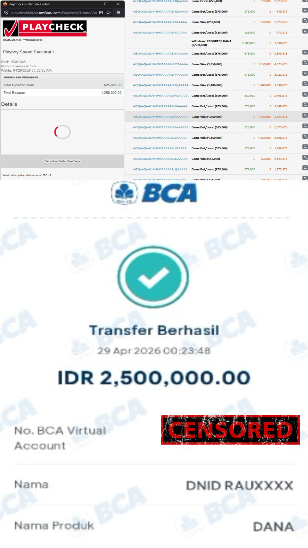 Bukti Jackpot