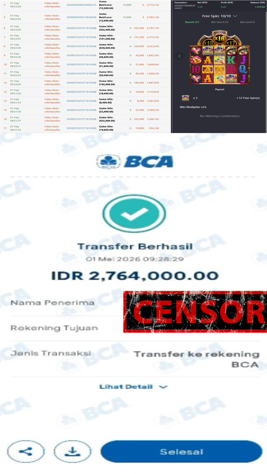 Bukti Jackpot