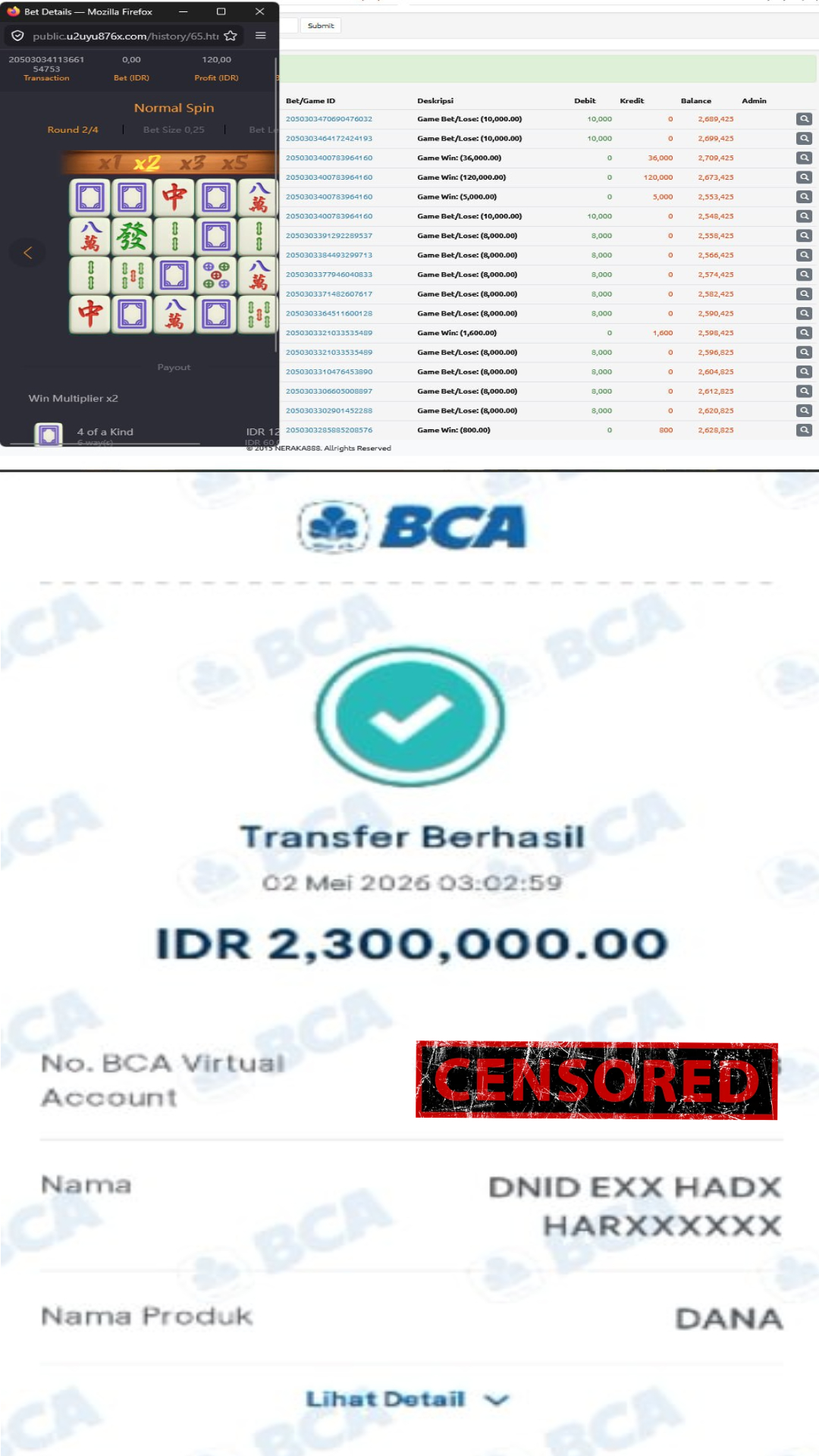 Bukti Jackpot
