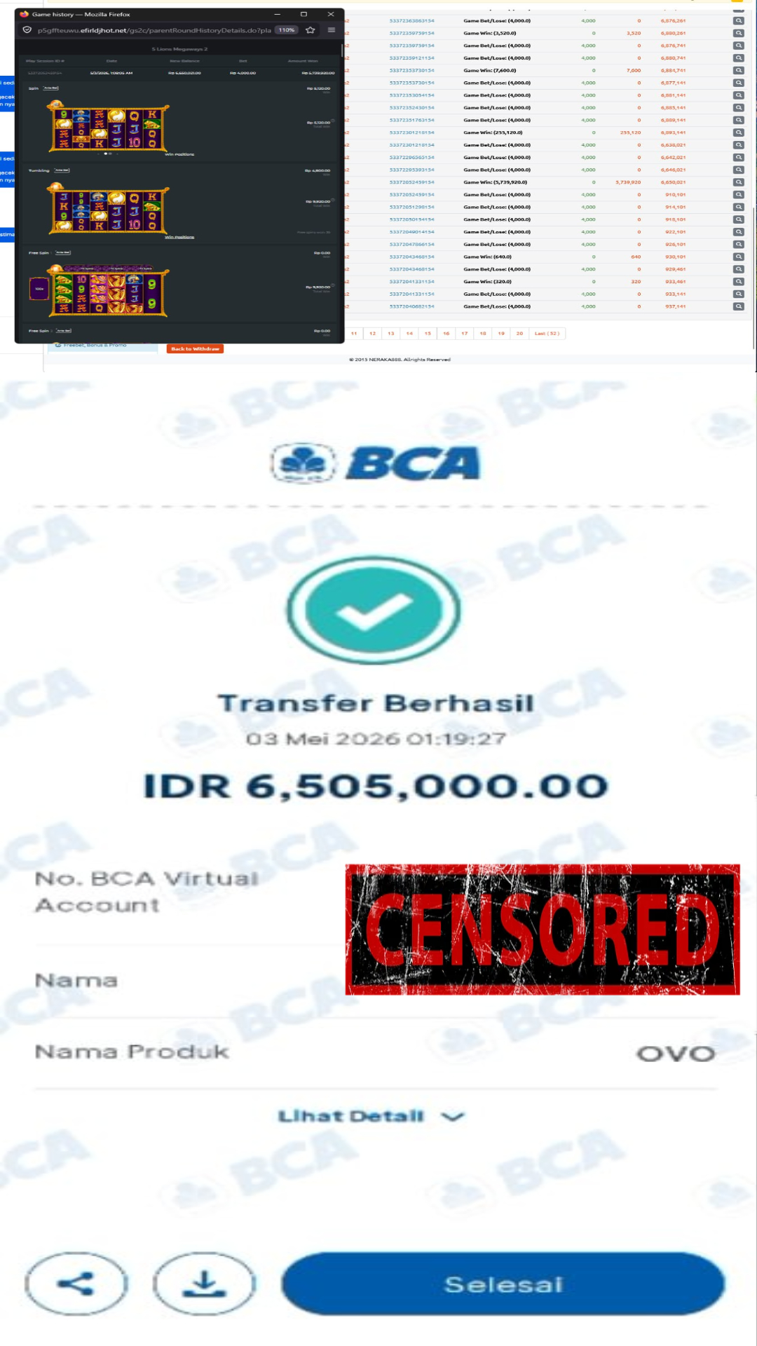 Bukti Jackpot