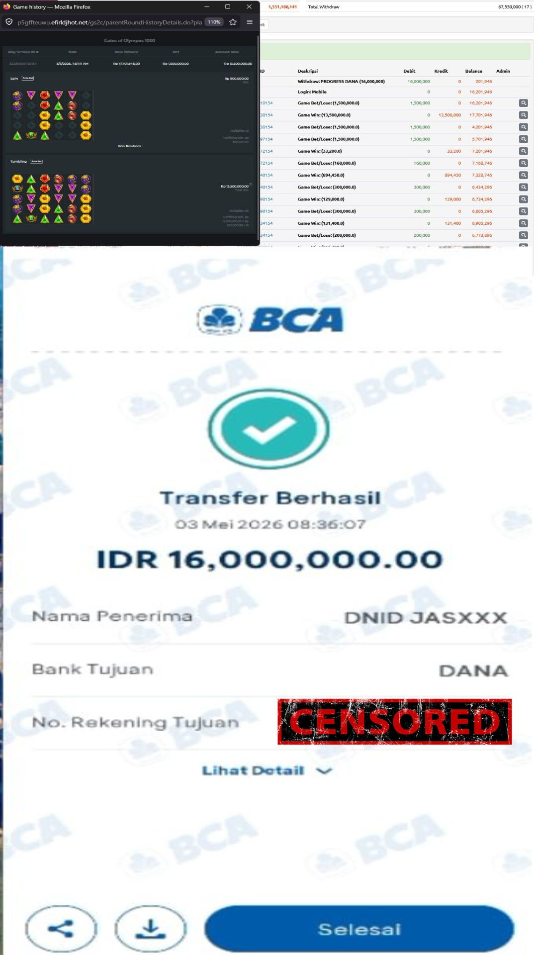 Bukti Jackpot