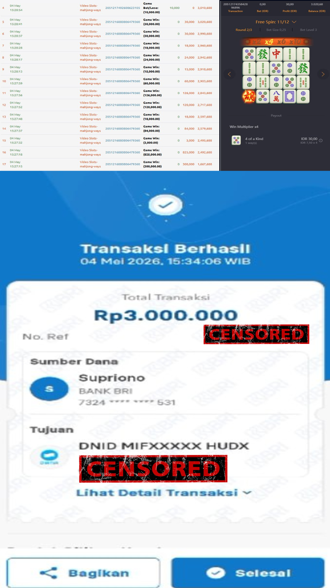 Bukti Jackpot