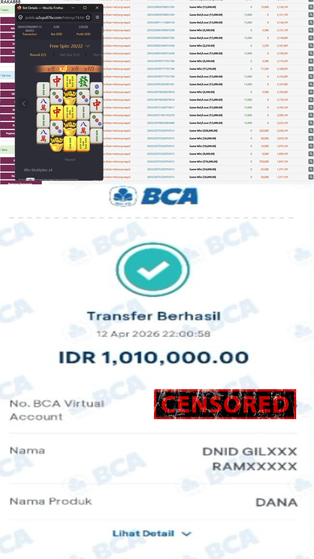 Bukti Jackpot