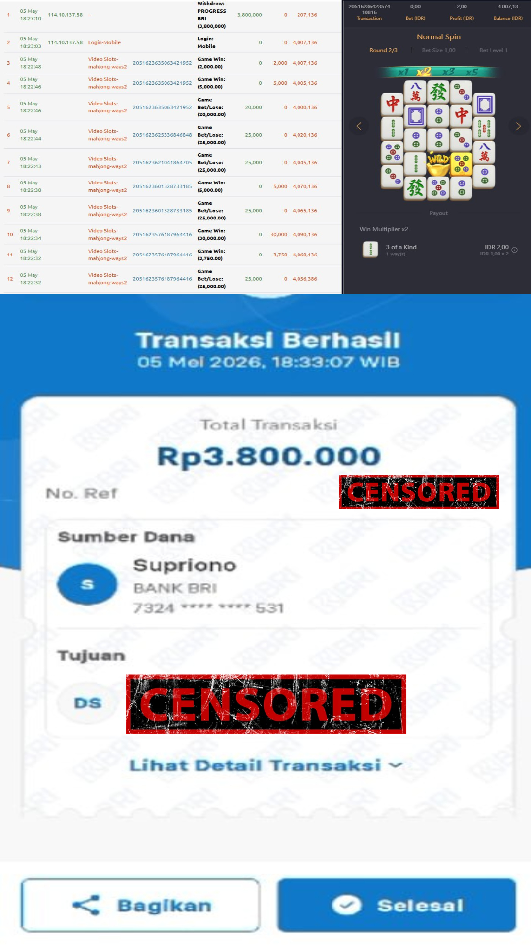 Bukti Jackpot