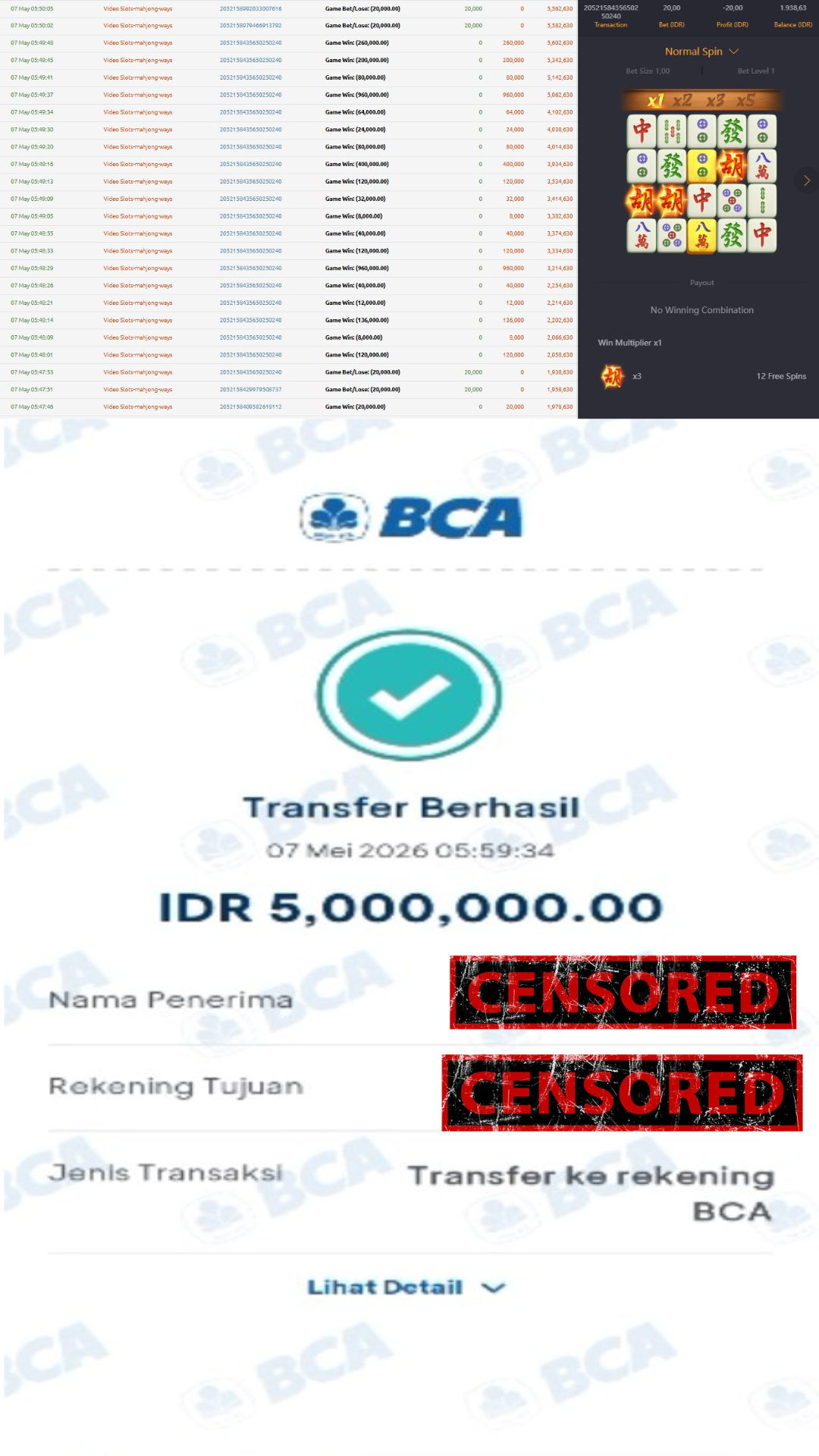 Bukti Jackpot