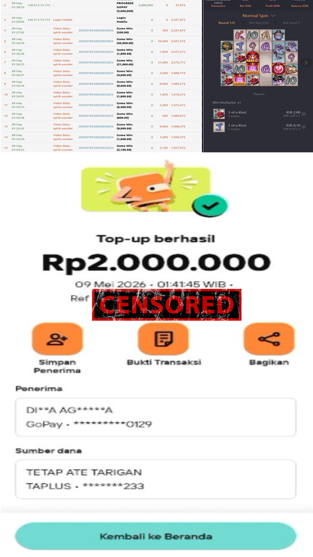 Bukti Jackpot