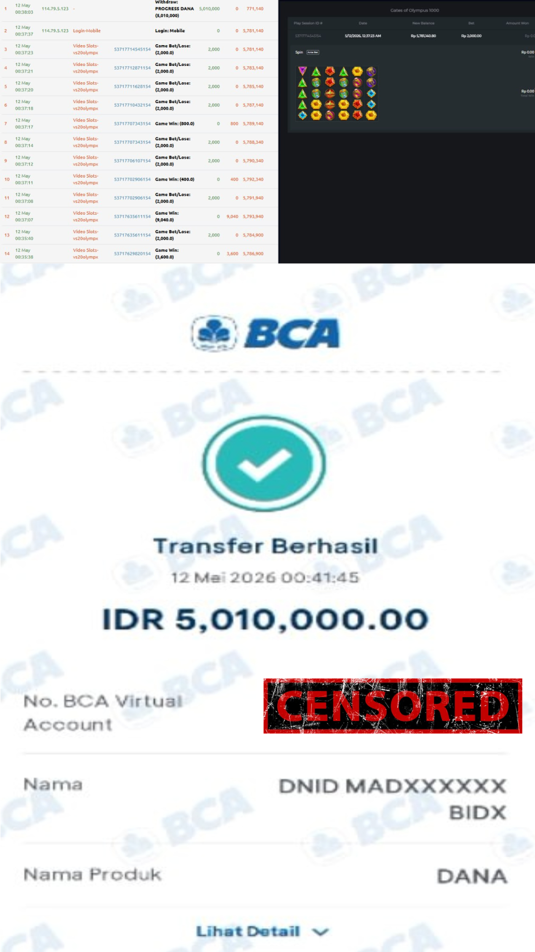 Bukti Jackpot