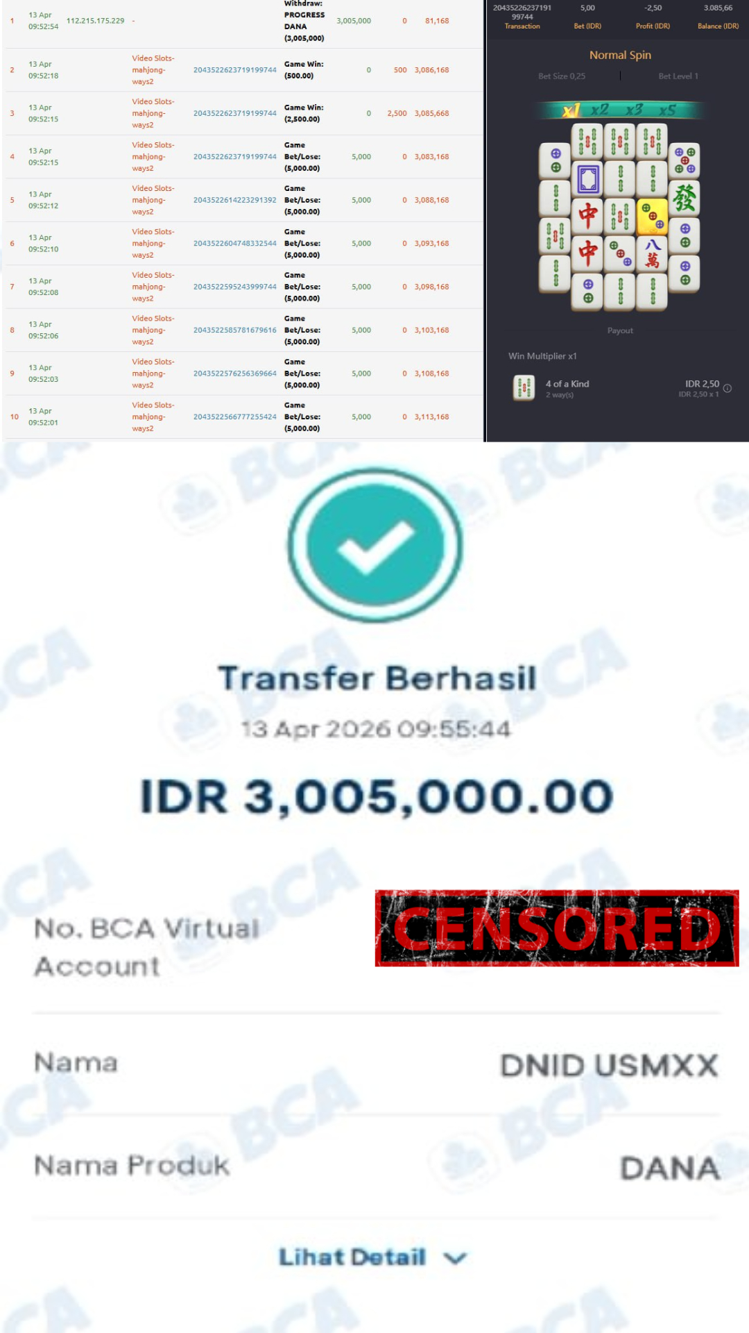 Bukti Jackpot