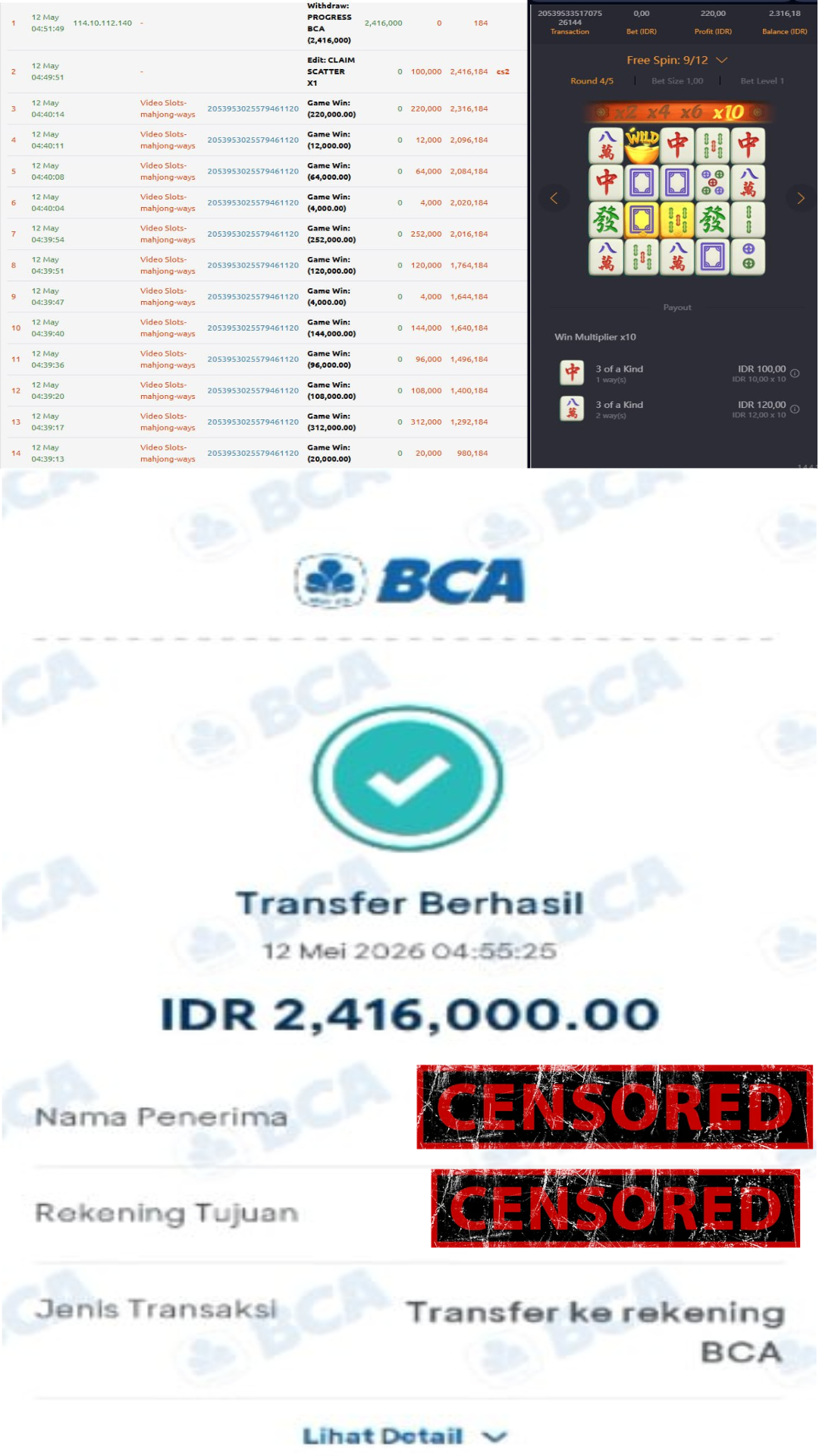 Bukti Jackpot