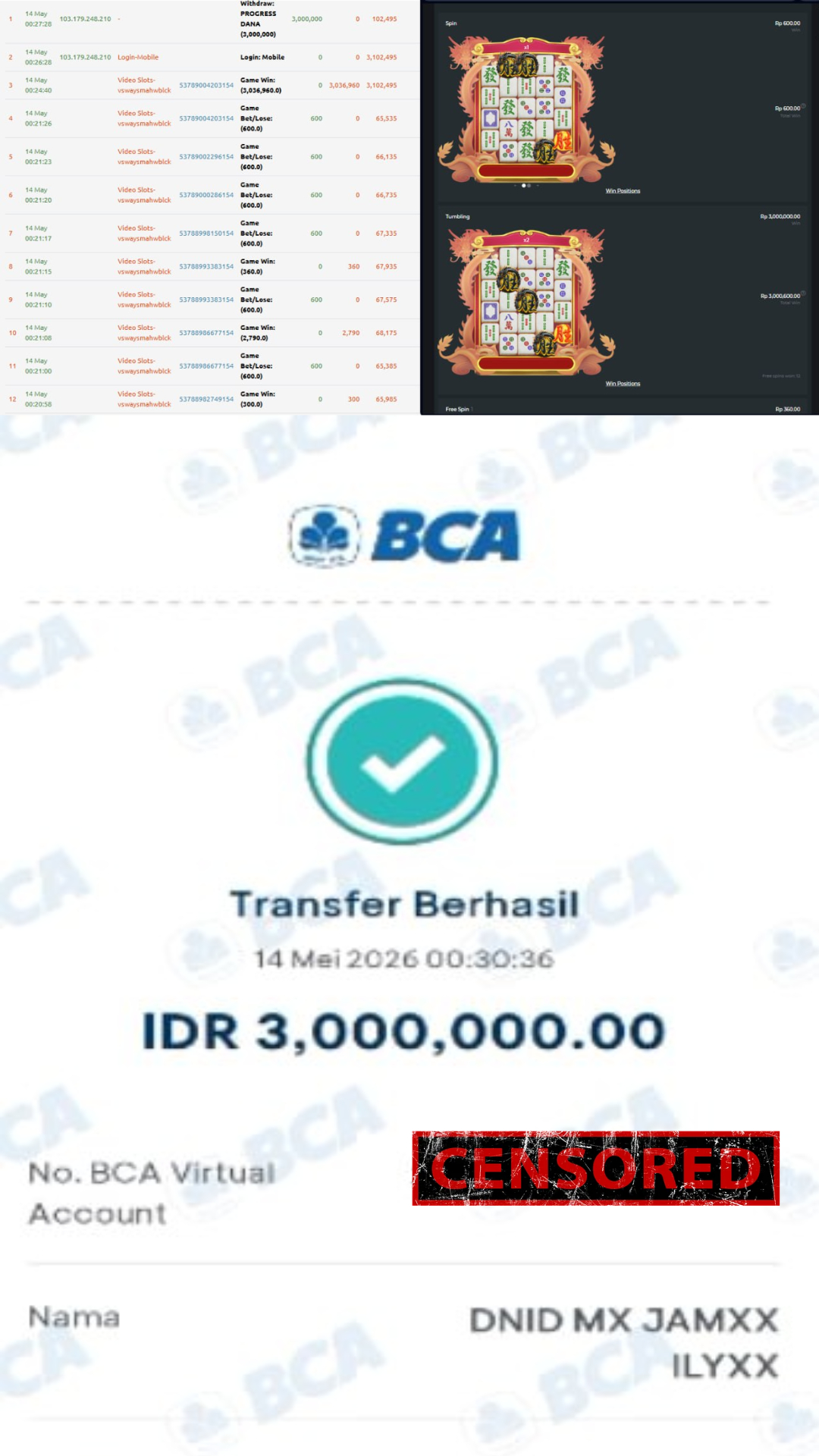 Bukti Jackpot