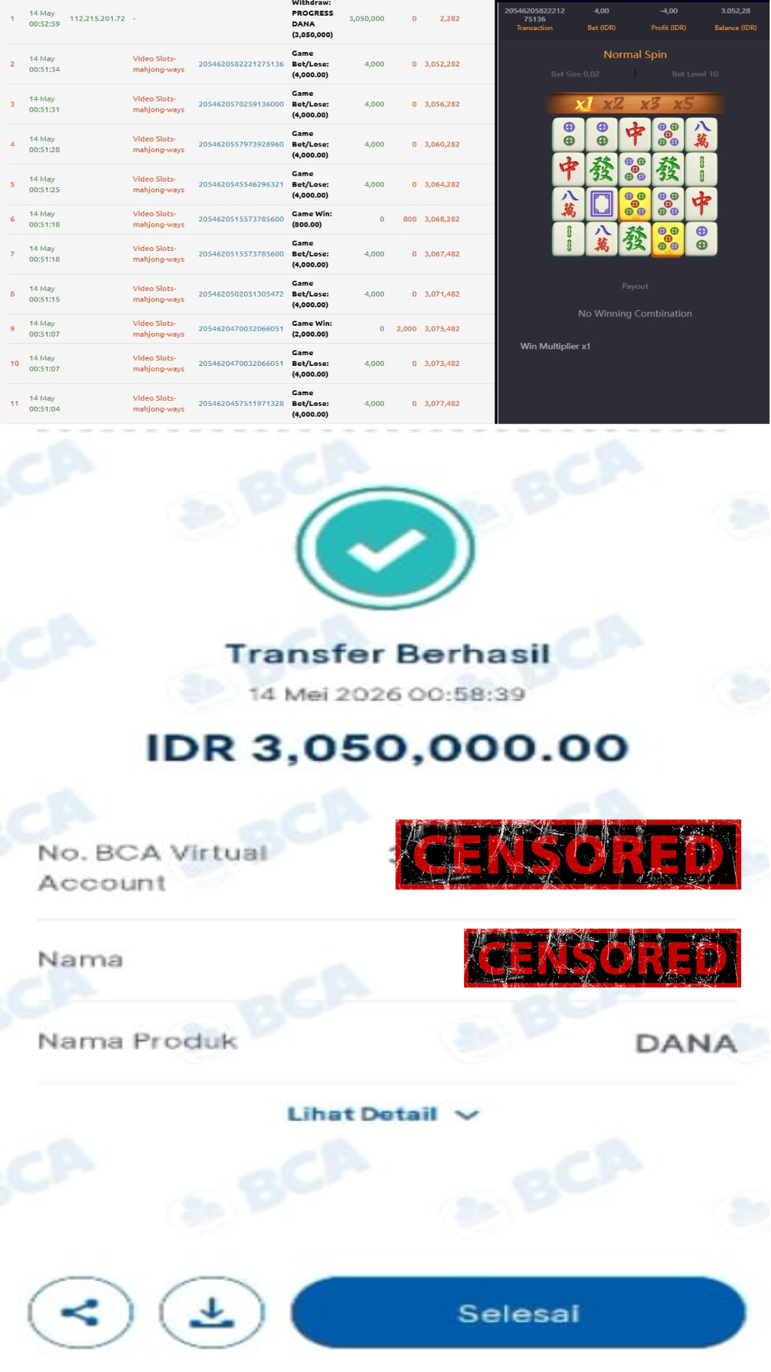 Bukti Jackpot
