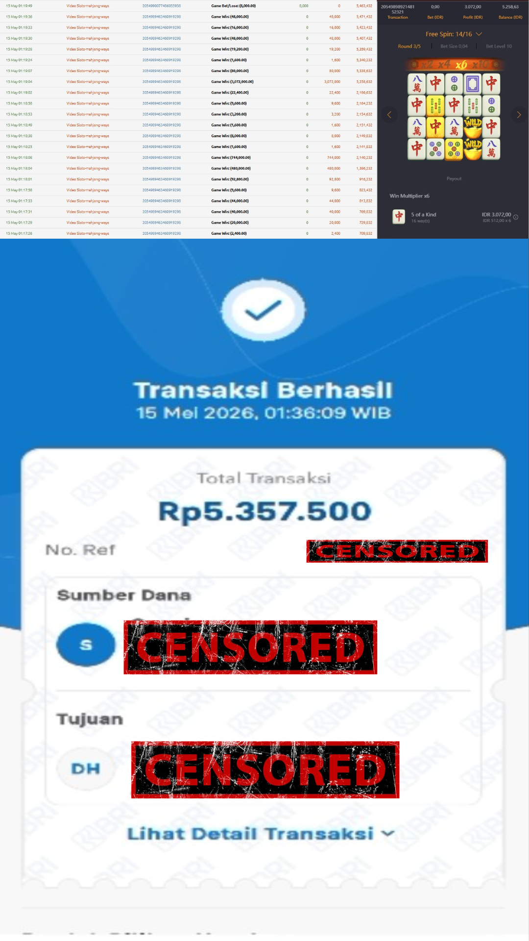 Bukti Jackpot