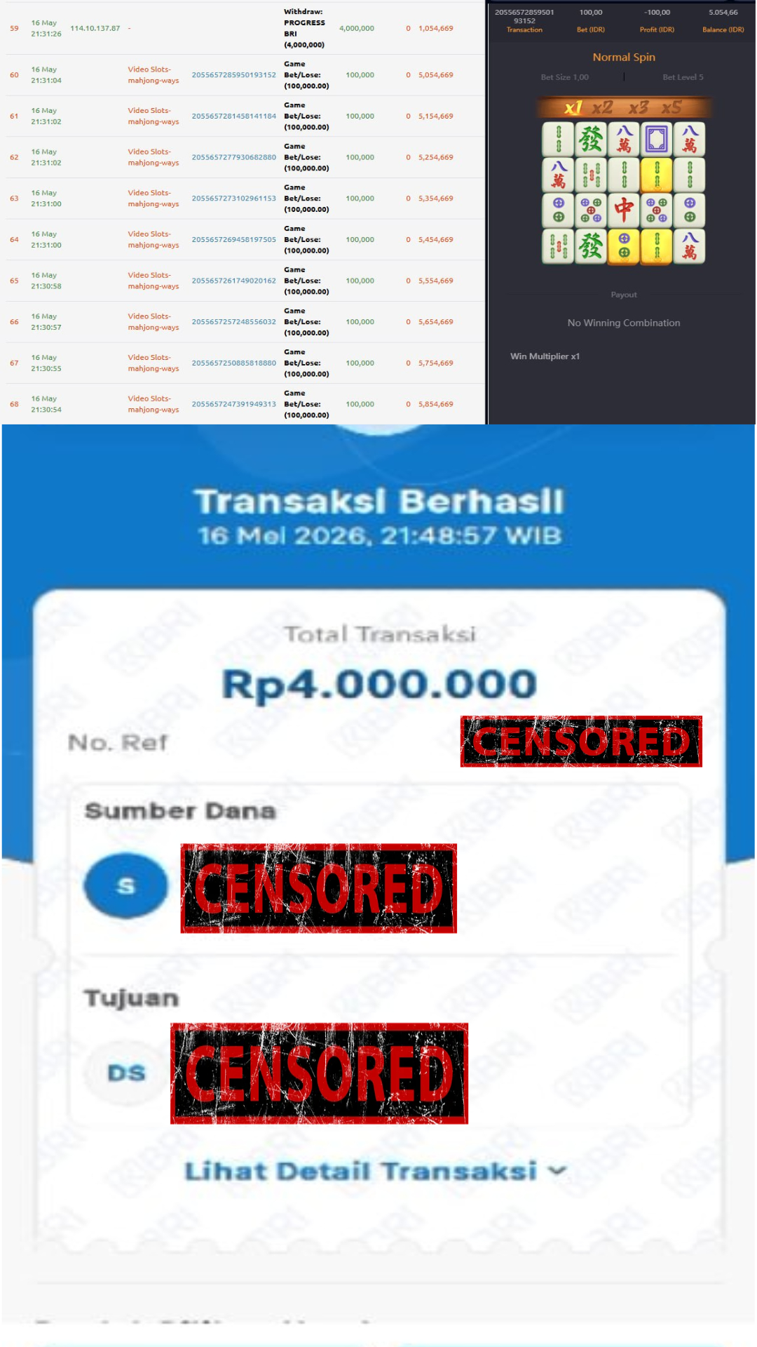 Bukti Jackpot