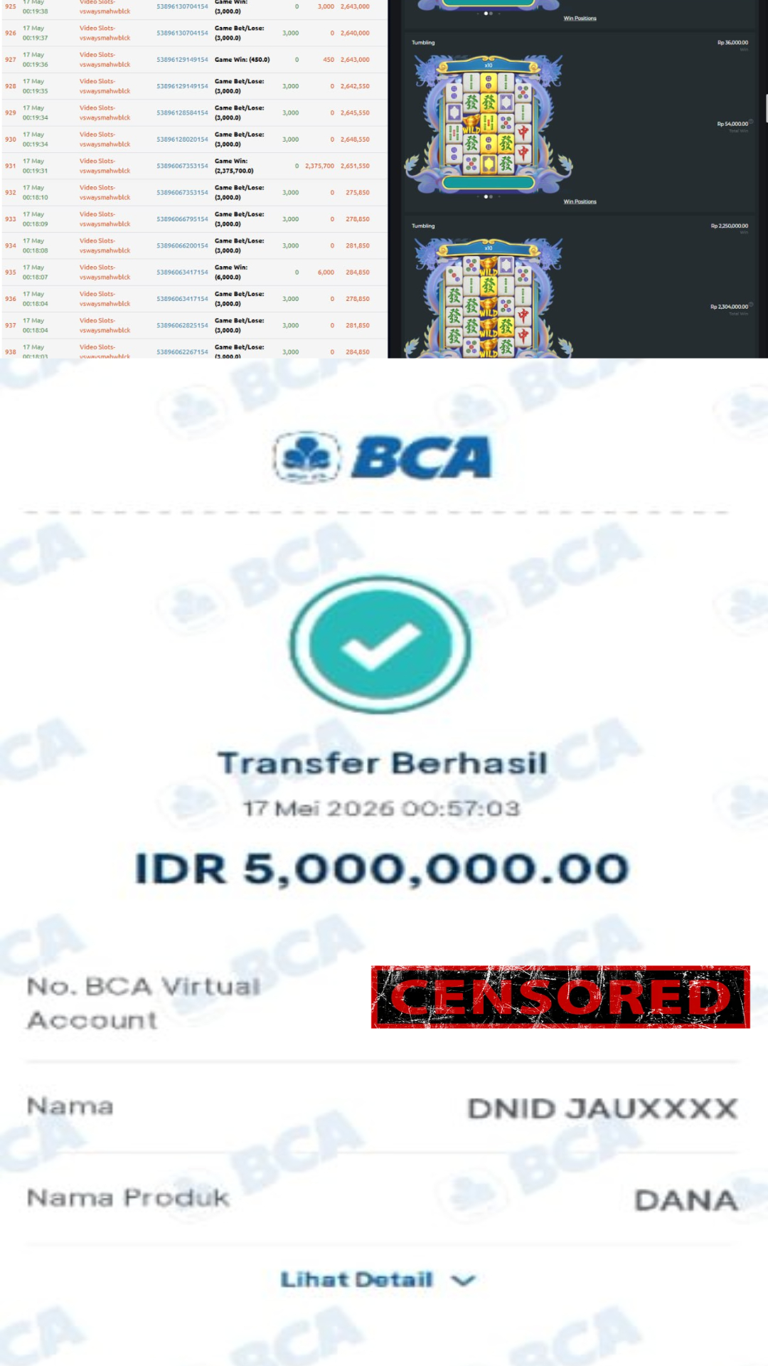 Bukti Jackpot